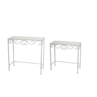 White Plant Stands Tables You Ll Love Wayfair Nesting Plant Stand