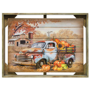 Décoration Murale En Bois Finition Orange Wayfairca