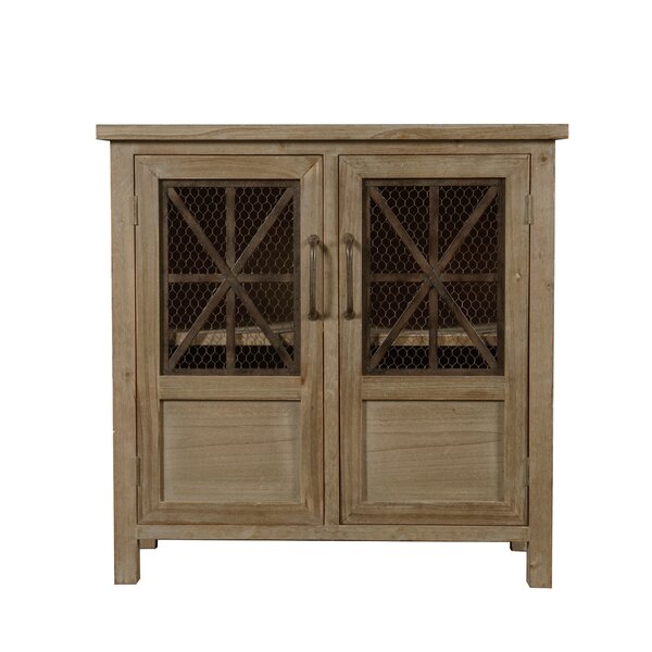 tolland wood and metal 2 door accent cabinet