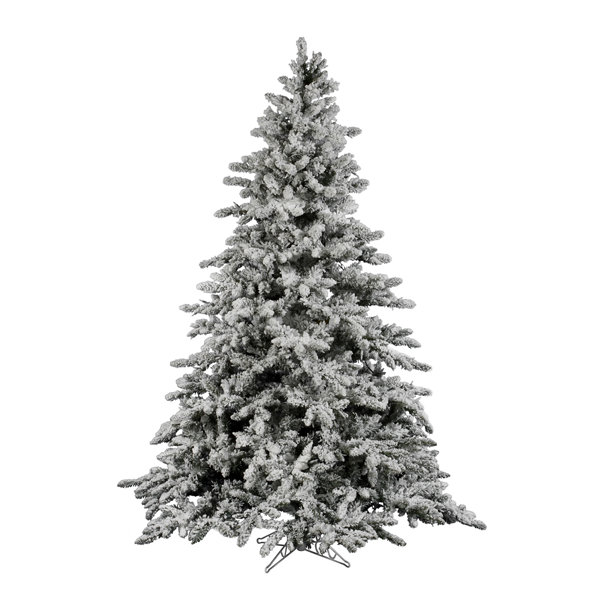 Vickerman Flock Utica 7 5 Green White Fir Trees Artificial Vickerman Flock Utica 7 5 Green White Fir Trees Artificial Christmas Tree With Stand Reviews Wayfair