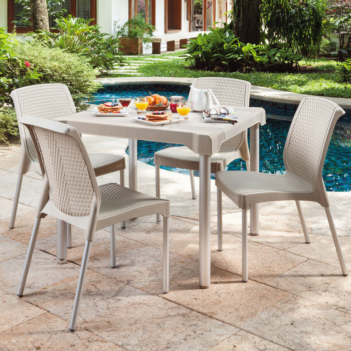 Winston Porter Abe Patio 5 Piece Dining Set Reviews Wayfair Ca