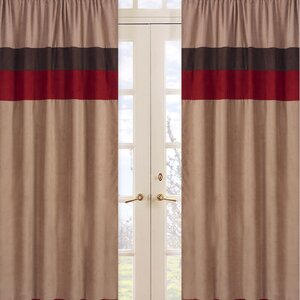 All Star Sports Striped Semi-Sheer Rod Pocket Curtain Panels (Set of 2)