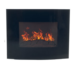 Bartow Curved Wall Mount Electric Fireplace by Ebern Designs