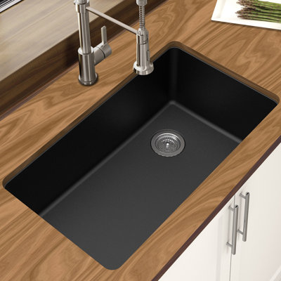 Undermount Kitchen Single Sink houzer quartztone 33" x 18.88" single bowl undermount kitchen sink Undermount Kitchen Single Sink houzer quartztone 33" x 18.88" single bowl undermount kitchen sink