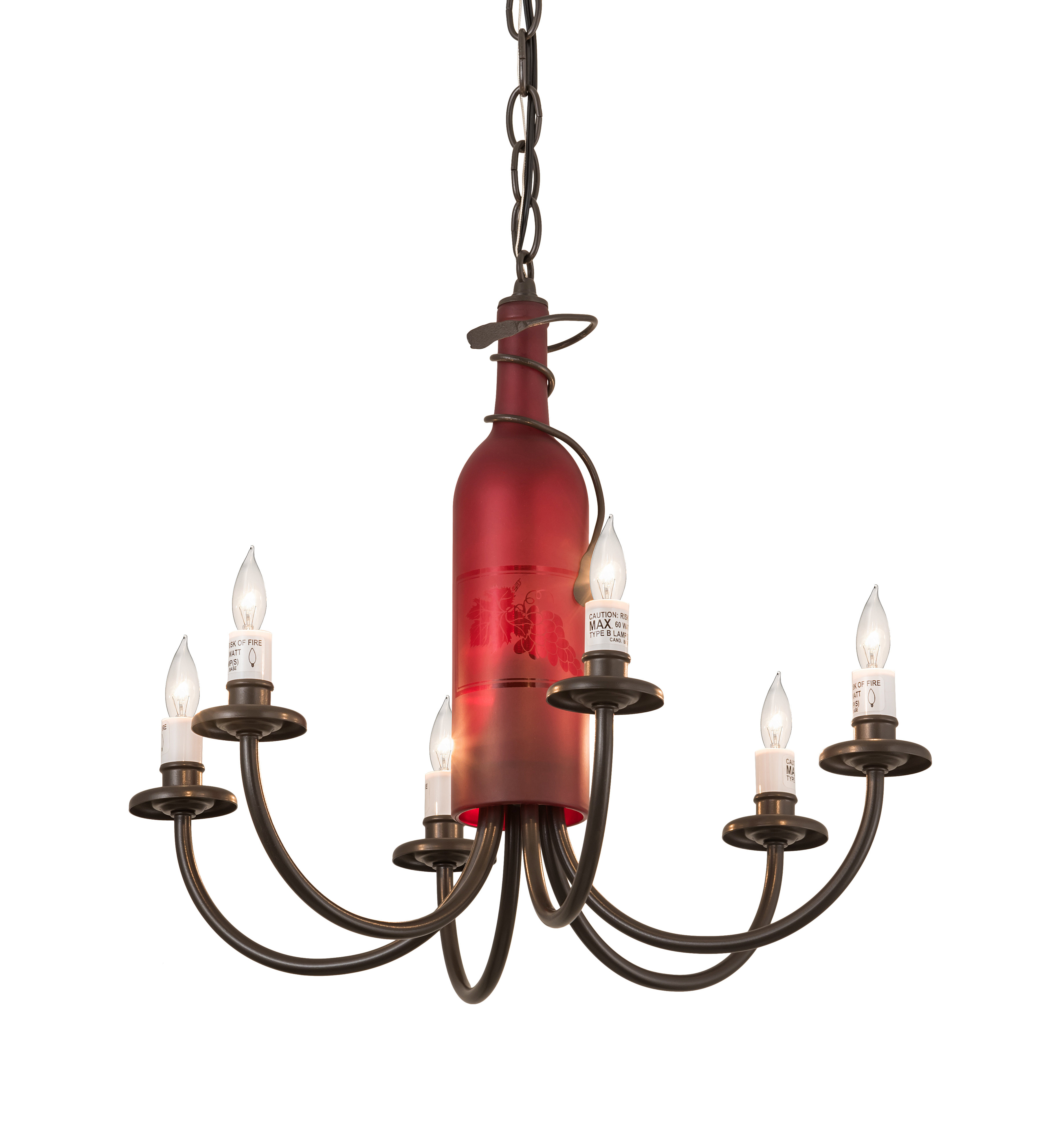 Meyda Tiffany Tuscan Vineyard Frosted Wine Bottle 6 Light Chandelier Meyda Tiffany Tuscan Vineyard Frosted Wine Bottle 6 Light Chandelier Wayfair