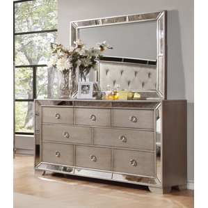 Dowson 8 Drawer Dresser with Mirror by Willa Arlo Interiors