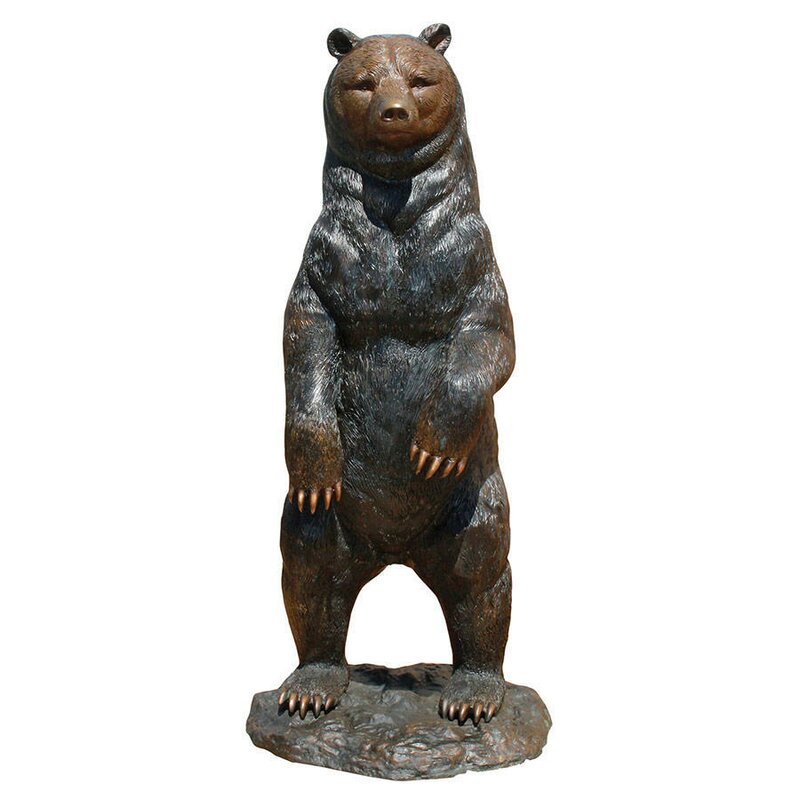 black bear statue resin