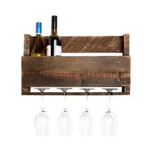 Modern Contemporary Wine Racks Allmodern Kindred 4 Bottle Wall Mounted Wine Rack