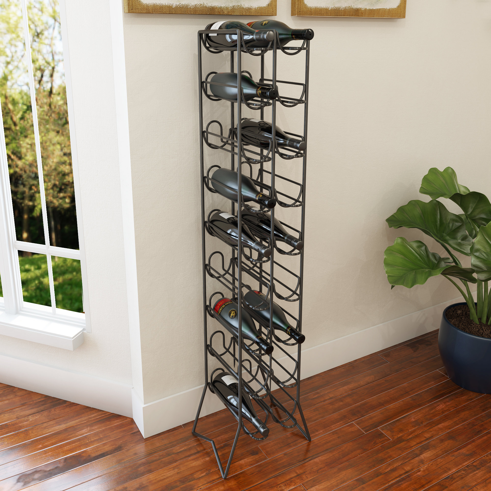 Se 18 Bottle Floor Wine Rack