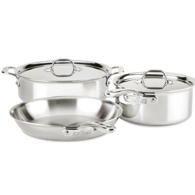 D3 Compact 5 Piece Stainless Steel Cookware Set Joss Main Stainless Steel Cookware Set
