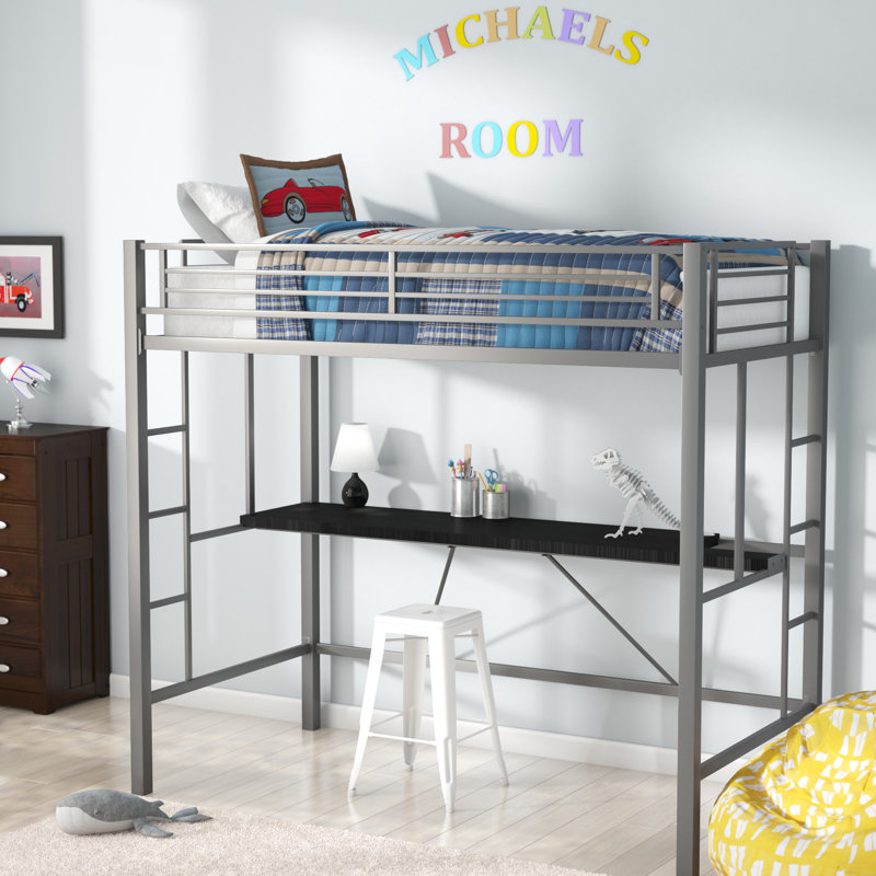 Viv Rae Myrtle Twin Loft Bed With Desk Reviews Wayfair Myrtle Twin Loft Bed With Desk