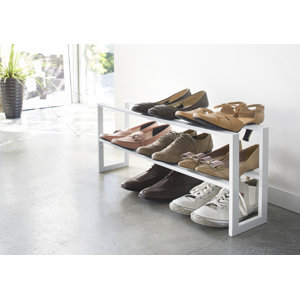 Line Adjustable 2 Tier 8 Pair Shoe Rack