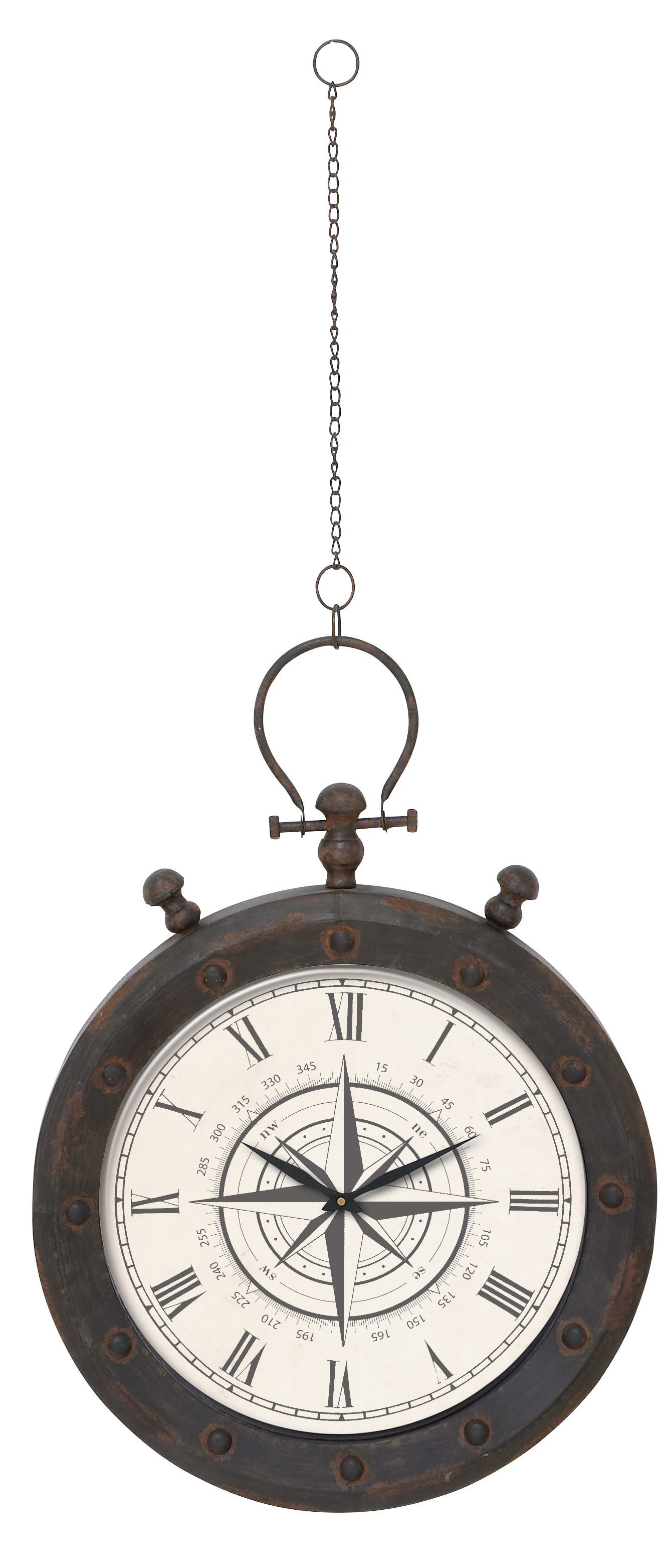 ABCHomeCollection Metal Hanging on Chain Wall Clock & Reviews Wayfair