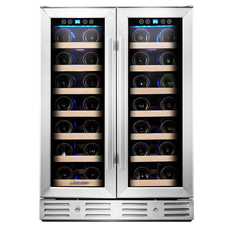 Kalamera 40 Bottle Dual Zone BuiltIn Wine Cooler & Reviews Wayfair