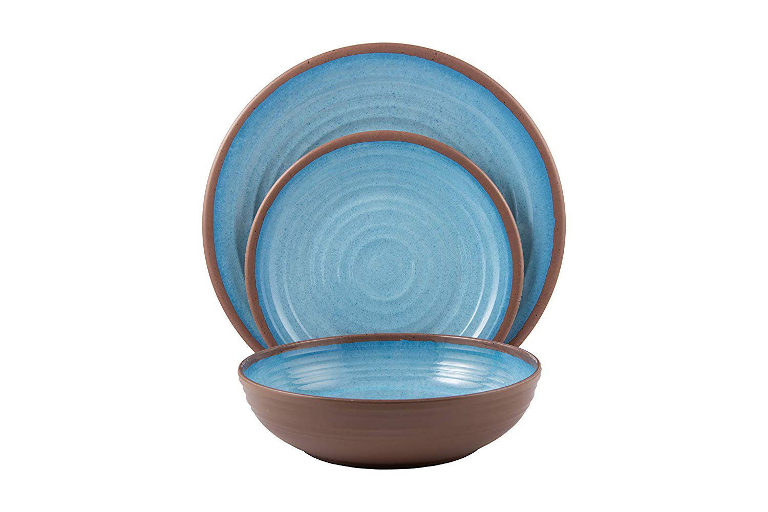 Melange 18 Piece Melamine Dinnerware Set Clay Collection Shatter Melange 18 Piece Melamine Dinnerware Set Clay Collection Shatter Proof And Chip Resistant Plates Bowls Color White Dinner Plate