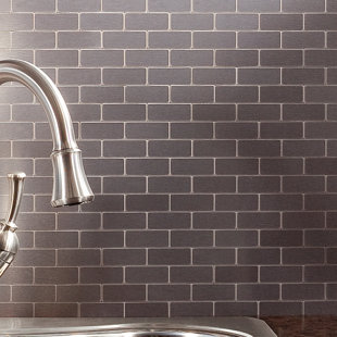 Stainless Steel L And Stick Backsplash Tile You Ll Love Wayfair 4 X 12 Metal L Stick Subway Tile Kit In Brushed Stainless