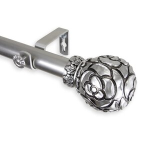 Rosy Single Curtain Rod and Hardware Set