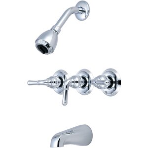 Triple Lever Handle Tub and Shower Faucet Set