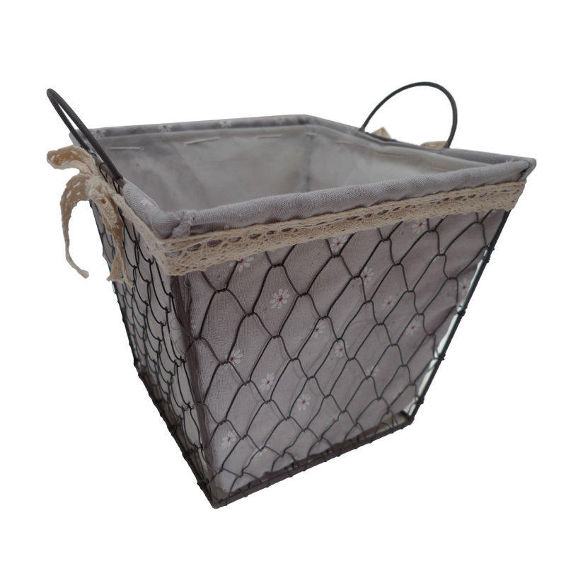 Cheungs Square Lined Wire Basket & Reviews Wayfair