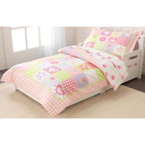 Dollhouse Cottage 4 Piece Toddler Bedding Set