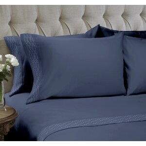 Linx Embroidered 4 Piece Sheet Set