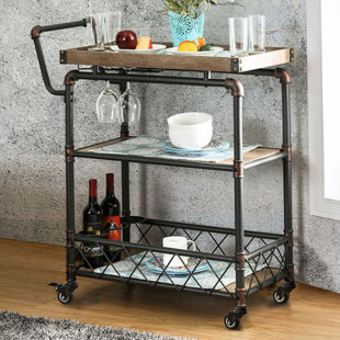 Bar Cart On Wheels Wayfair Serina Bar Cart