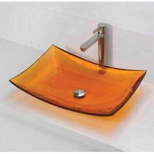 Darya Incandescence Rectangular Vessel Bathroom Sink