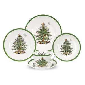 Christmas Tree 5 Piece Place Setting, Service for 1