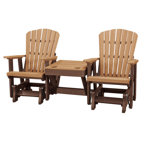 Red Barrel Studio Gina Double Glider Bench With Center Table Wayfair