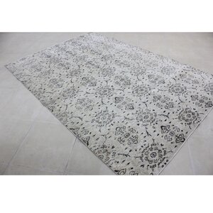Vintage Hand-Knotted Gray Area Rug