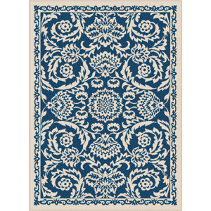Buy Kamal Navy Blue/Cream Indoor/Outdoor Area Rug!