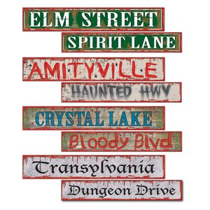 Halloween Street Sign Cutouts (Set of 4)