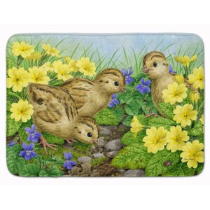 Pheasant Chicks Memory Foam Bath Rug