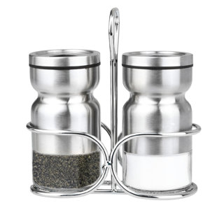 Salt Pepper Shakers Mills You Ll Love Wayfair Cuisinox Salt And Pepper Shaker Set With Caddy