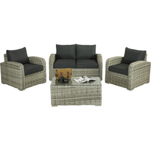 5-tlg. Loungesofa-Set Henbrook mit Kissen von Gl..