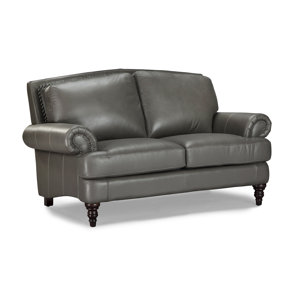 Ewing Leather Loveseat by Red Barrel Studio