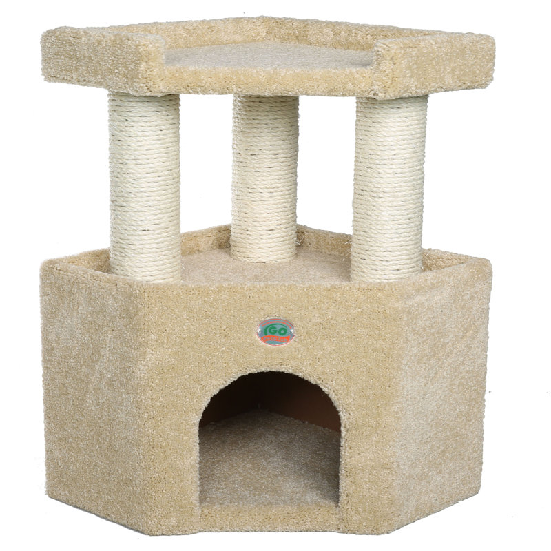 Go Pet Club Premium 27" Carpeted Cat Condo & Reviews Wayfair.ca