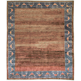 Burnt Orange And Gray Rug Wayfair One Of A Kind Hand Knotted Wool Burnt Orange Gray Area Rug