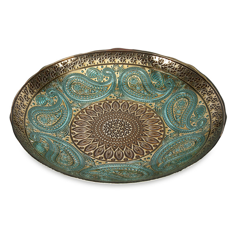 World Menagerie Paisley Round Glass Decorative Bowl & Reviews Wayfair