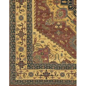 Zambrano Rectangle Red/Biege Area Rug