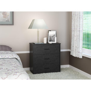 3 Drawer Black Dressers You Ll Love Wayfair Quickview