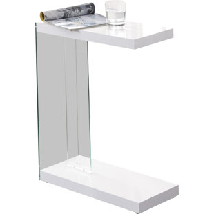 Modern Contemporary High Gloss White Side Table Allmodern Quickview
