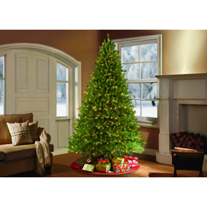9' Green Artificial Christmas Tree with 1000 UL Clear Lights with Stand