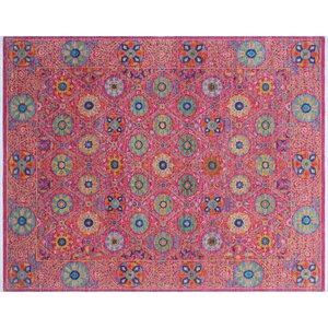 One-of-a-Kind Hardwick Hand-Knotted Rectangle Pink Area Rug