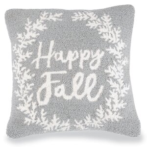 Happy Fall Hooked Accent Throw Pillow