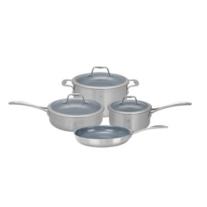 Spirit 7 Piece Non-Stick Stainless Steel Cookware Set