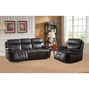 Rushmore 2 Piece Leather Living Room Set by Amax