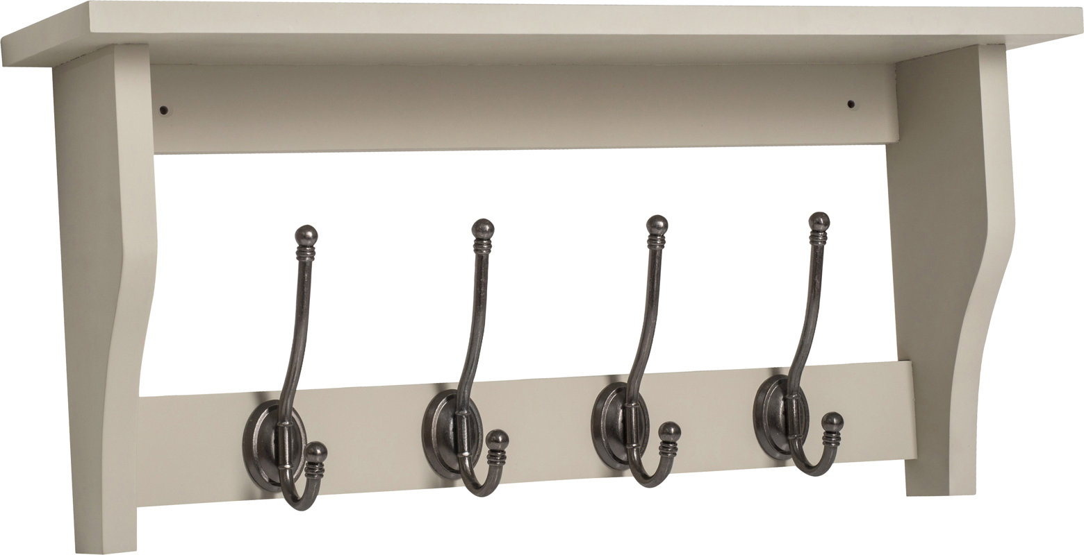 Maine Furniture Co. Heritage Shelf with 4 Coat Hooks & Reviews