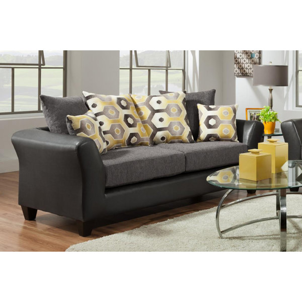 Laude Run Wallie Dempsey Graphite Sofa Wayfair