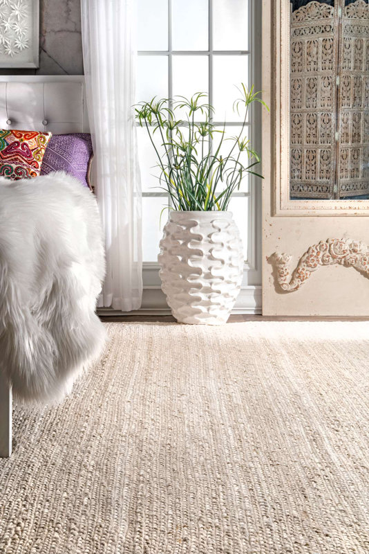 Beachcrest Home Burrillville HandWoven OffWhite Area Rug & Reviews